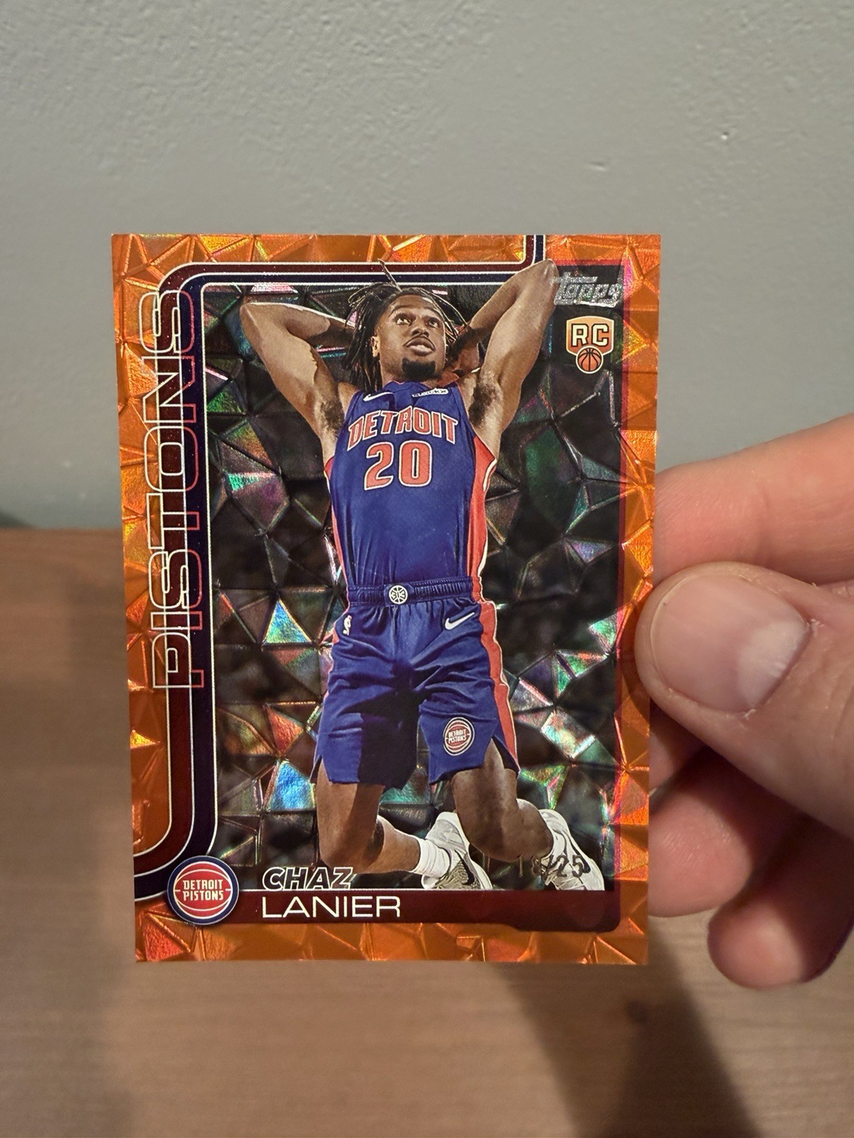 Chaz Lanier 2025-26 Topps Flagship Orange Diamanté /25 RC SSP Pistons *Pics*