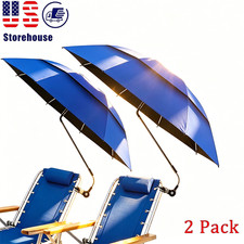 XL UPF 50+ Adjustable Beach Umbrella with Universal Clamp for Chairs & Strollers