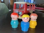 Vintage Fisher Price Van & 3 Colorful Figures😊