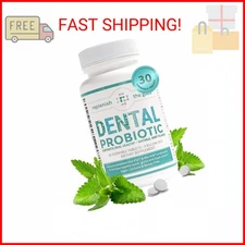 Dental Probiotic, 30 Sugar Free Chewable Tablets, Mint Flavor - Vegan Supplement