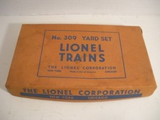Vintage Lionel O Guage Train Trackside Scenery Signs Yard Set w/ Box No. 309