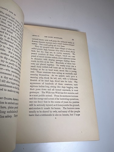 Antique 1890 A Lady’s Life in the Rocky Mountains Victorian Book Ornate Gilded - Picture 22 of 24