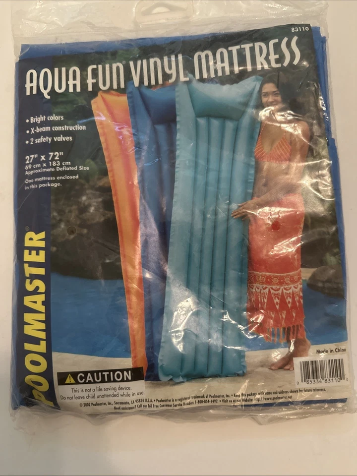 Aqua Fun Vinyl Mattress   27” X 72”. New. Sealed - Image 2 of 4