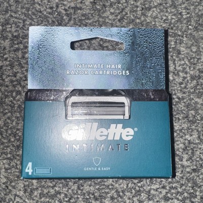 Gillette Herren Intim Rasierklingen, 4 Nachfüllpackungen, Schamhaar formuliert
