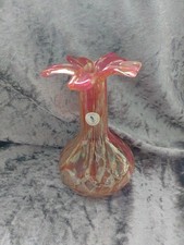 Mtarfa Glass Of Malta Splut Top Vase, Label, Excellent Condition.