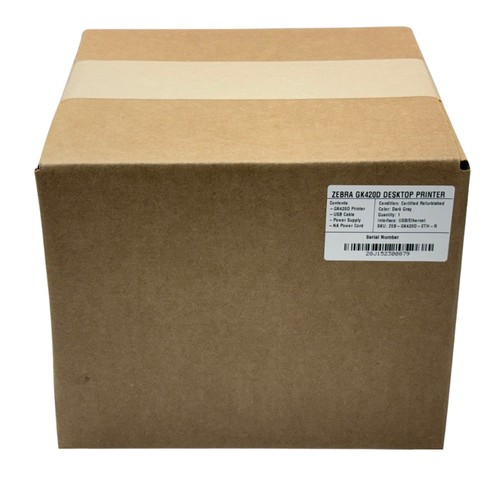 Zebra GK420D Direct Thermal Printer USB/Ethernet (GK42-202210-000) - 1 Year Warr