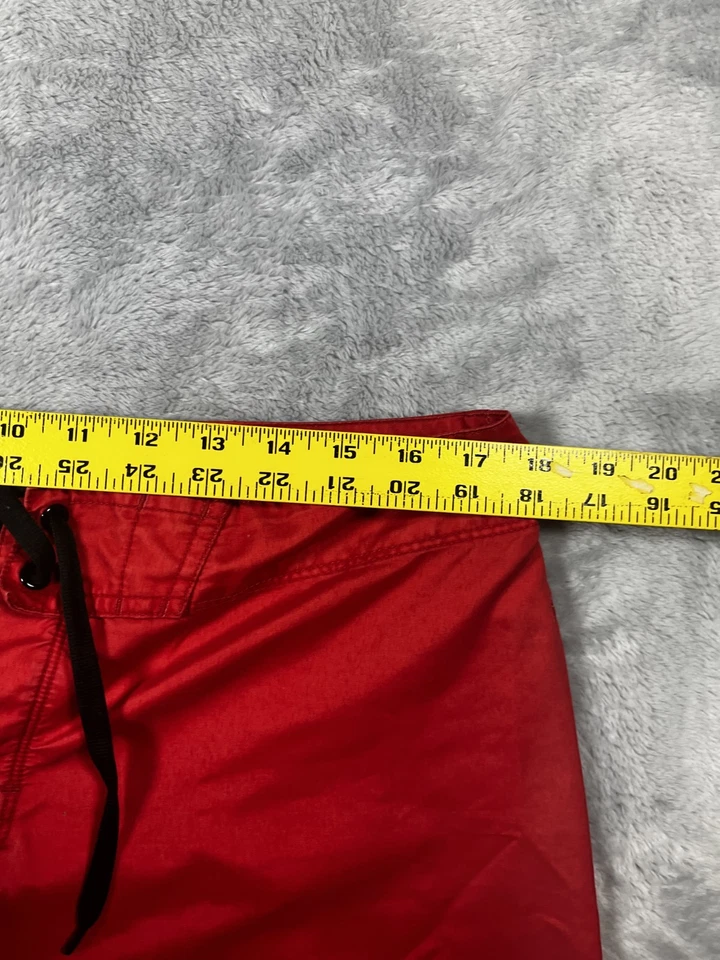 DC Shoe Co Shorts Mens 34 Red Swim Trunks Large Print Spellout Logo Y2k Outdoors - Image 3 of 4