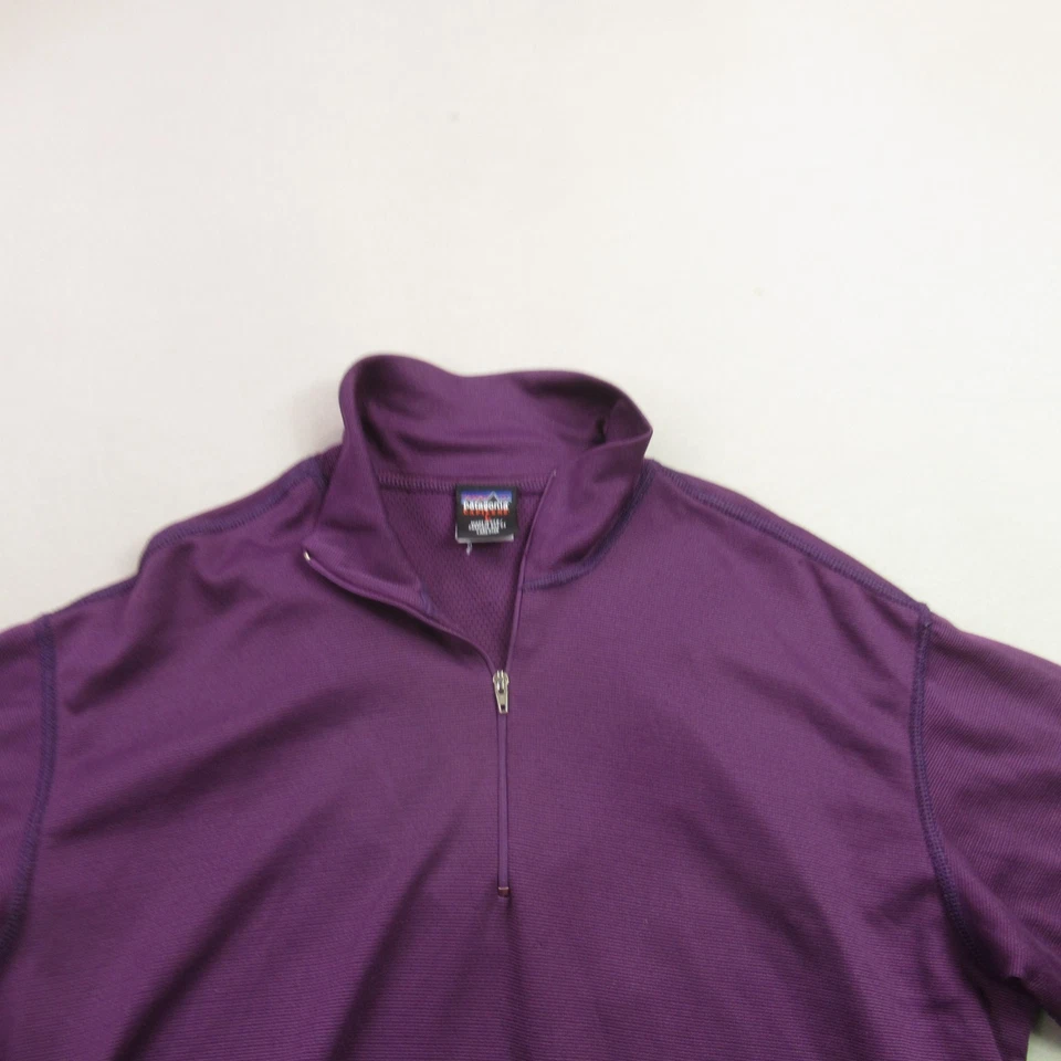 Patagonia Sweater Womens Large Long Sleeve 1/4 Zip Casual Outdoor Purple - Image 2 of 4