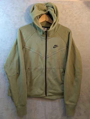 Nike Tech Fleece Full-Zip Hoodie Mens L Oil Green Sage CW4298-334 Windrunner