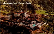 Greetings from HEARST CASTLE birds eye view CALIFORNIA Postcard