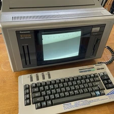 Vintage Panasonic W1505A Personal Word Processor With Keyboard & Cover 