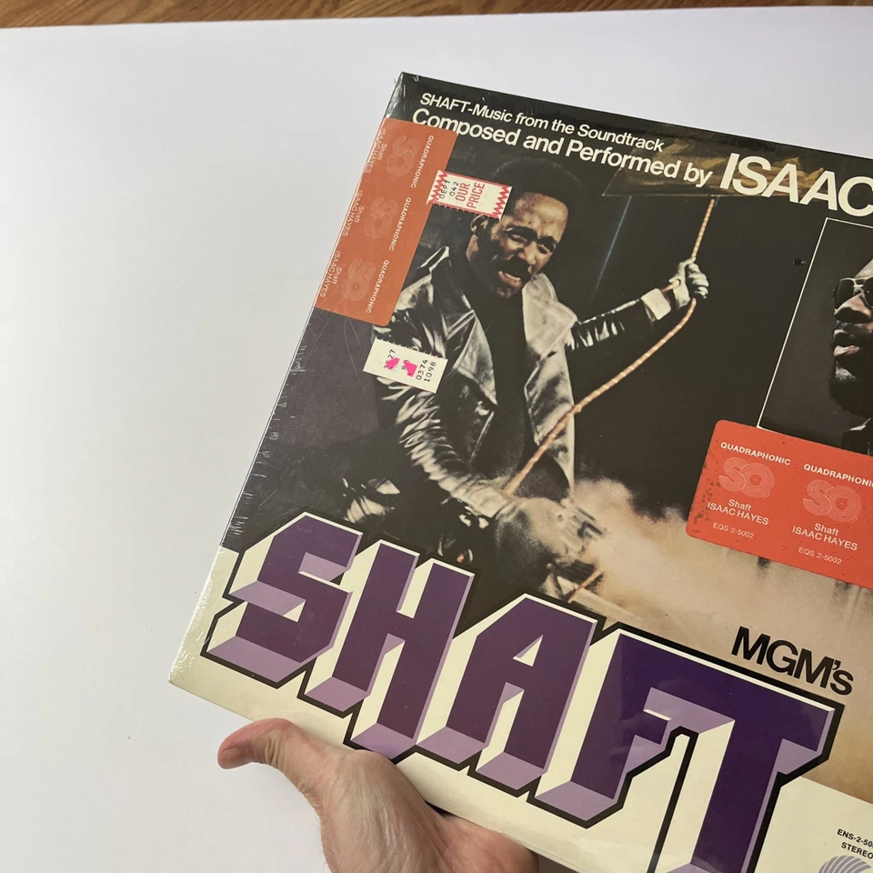 SEALED Vintage SHAFT Movie Soundtrack Isaac Hayes 1971 Quadraphonic Sonic Press - Image 3 of 4