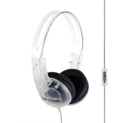 Koss CL5i Clear Transparent On-Ear Headphones w/ In-Line Mic & Remote