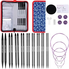 Interchangeable Circular Knitting Needles Set, with Assorted Circular Knittin...