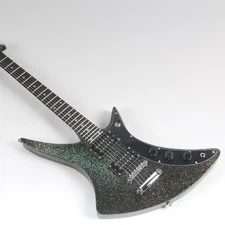 Electric Guitar Solid Body Metallic Black Basswood Body Chrome Part