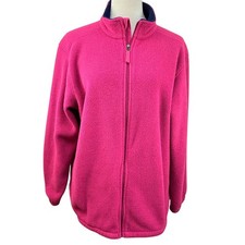 Lands' End Polartec Aircore 200 Fleece Jacket Full Zip Women s XL 18-20 Pockets