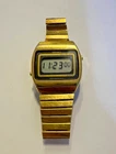 Seiko Watch Digital Men’s Gold Tone Date Quartz Vintage LCD Wristwatch