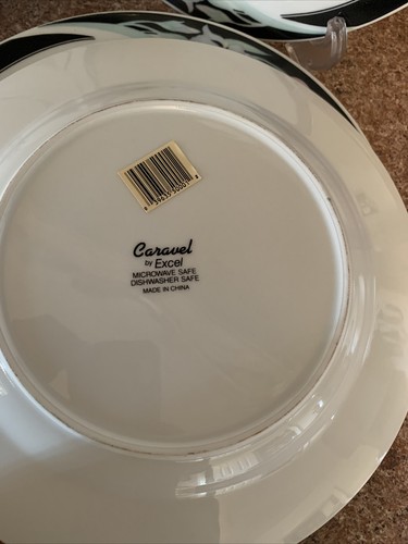 3 Plates & 3 Salad Plates For Replacement Caravel By Excel New No Box - Picture 3 of 4