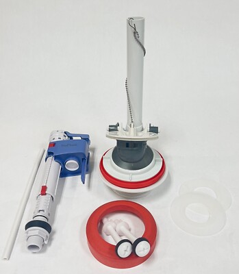 Two Piece 4-inch Flush Valve with Extra Seals and Adjustable Fill Valve Combo