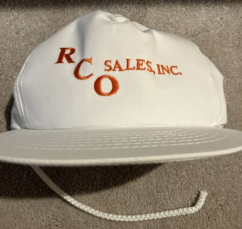 Vintage 90s RCO Sales Inc White Orange Hat Cap SnapBack - 第 1/8 張圖片