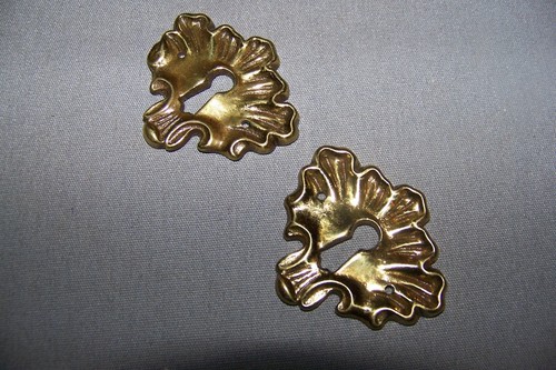 Two, Reproduction, Cast Brass, Keyhole Covers, With Nice Design - SEE INFO - Picture 2 of 5