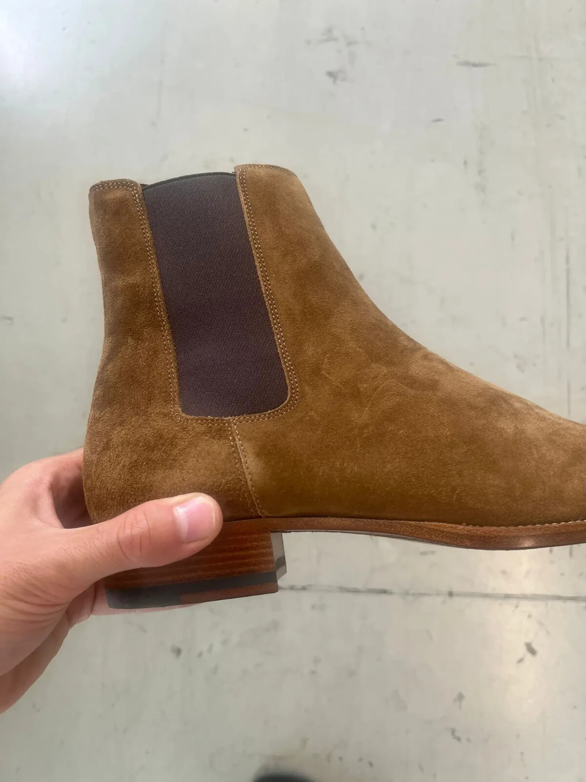 Stivali Saint Laurent Paris Classic Wyatt Chelsea in marrone BN con difetto 40