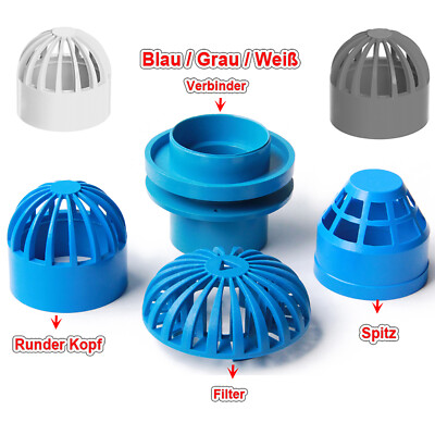 PVC Overflow Pipe Fitting Breathable Cap Filter Water, Fish Tank Pond Aquarium