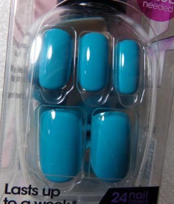 IMPRESS NAILS PRESS ON medium - Turquoise Blue  Shiny