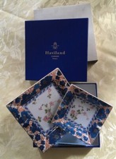 2 cendrier vide poche porcelaine Limoges Haviland E.Dammouse signés AB 