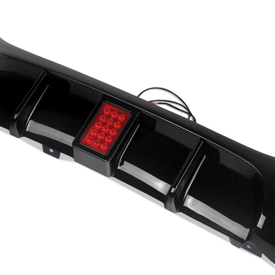 Gloss Black For BMW E90 325i 328i 2005-2013 M Sport Rear Diffuser Lip F1 Style Foto 4 de 4