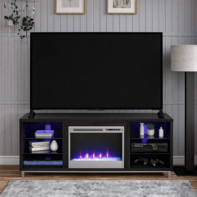Electric Fireplace TV Stand 70 Inch Media Entertainment Center LED
