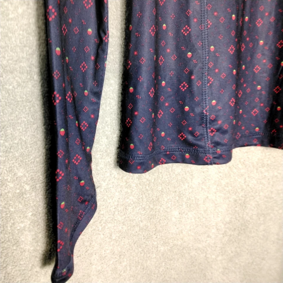 Top polo Callaway Weather para mujer talla S azul marino fresas manga larga cremallera Foto 2 de 4