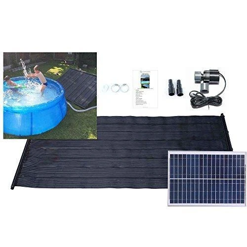 Solar Swimming Pool Hot Water Heating Mat 1.33m x 3m 20w Solar Panel u0026amp;  Pump | eBay