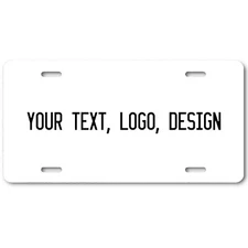 Your Logo Text Aluminum Car Personalize License Plate or SIGN Tag Name Custom
