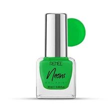 Renne Neons Nail Paint -Rich Color With Matte Effect-Shade  Green Gush-(10ml)