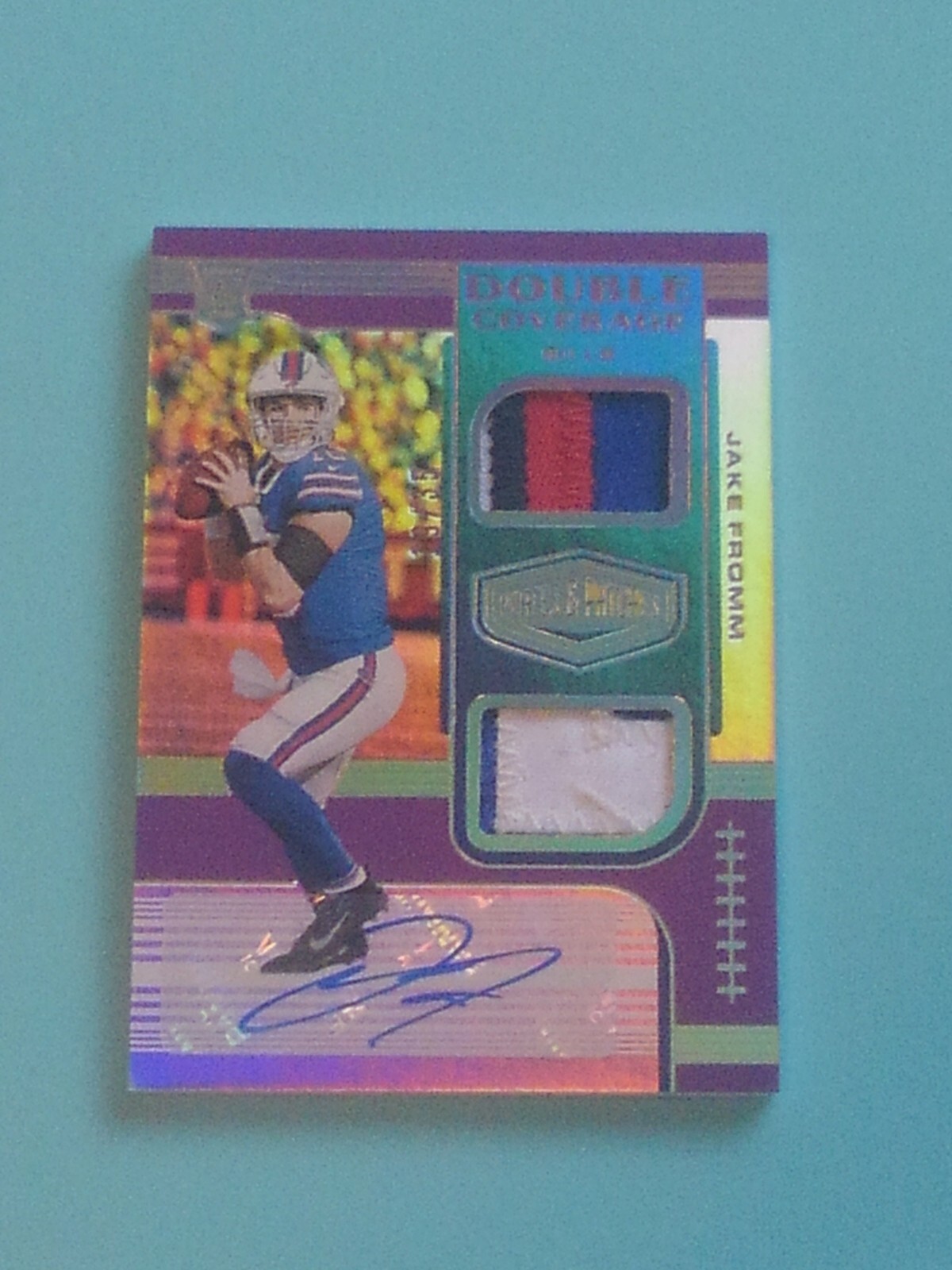 2020 Panini Plates & Patches Jake Fromm Purple Auto /35 RC AU MEM DC-JF