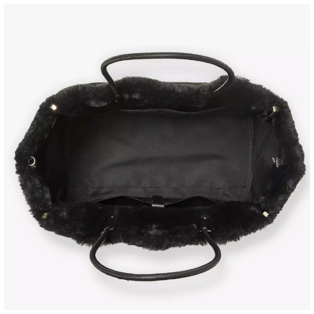 Kate Spade Everything Faux-fur Large Tote Pxr00274 Black for sale online | eBay