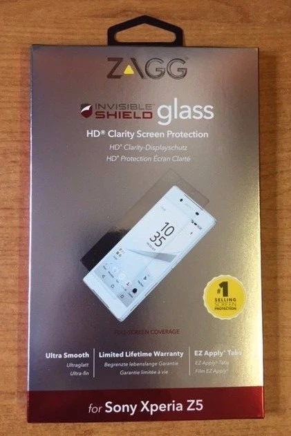 2 x подлинный ZAGG Sony Xperia Z5 InvisibleShield стекла HD протектор экрана предохранитель - Изображение 3 из 3