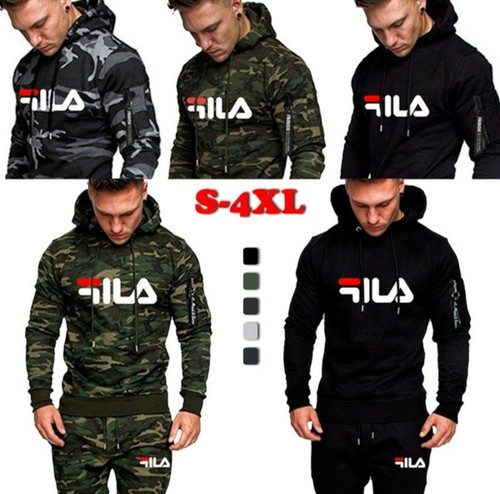 Tuta modello Fila uomo mimetica felpa con cappuccio tuta completa,TG S  Primavera | eBay