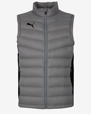 Puma Men Light Duck Down Vest Jacket Run Harbor Mist Casual
