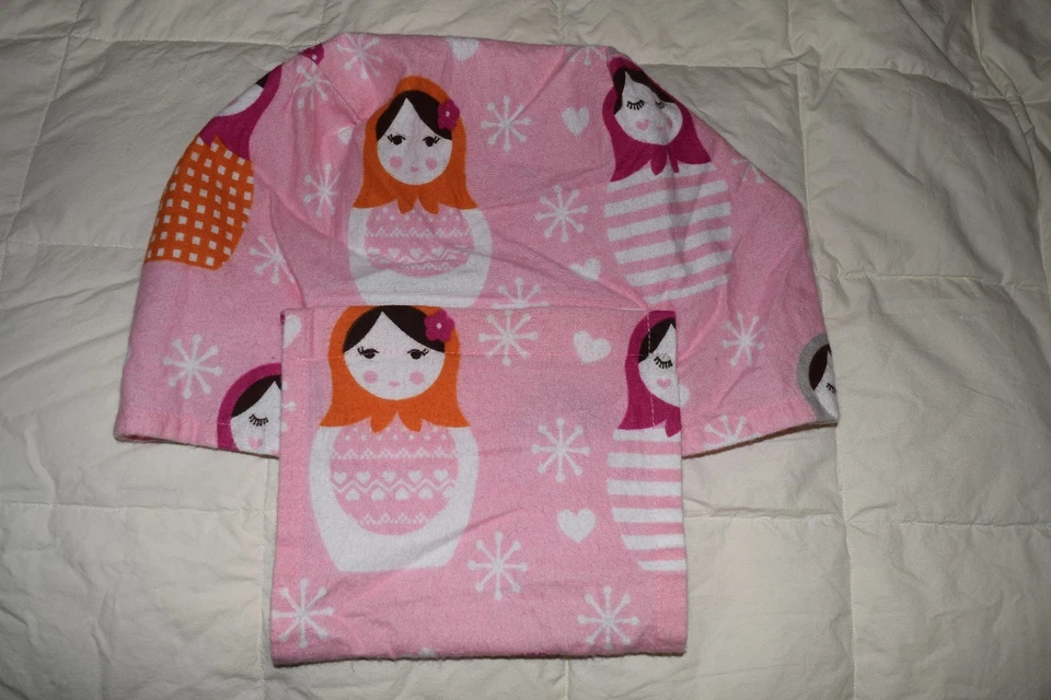 BOLSO DE TELA de hoja de franela Circo muñeca rusa matrioska rosa niña: difícil de encontrar ~ nuevo Foto 4 de 4