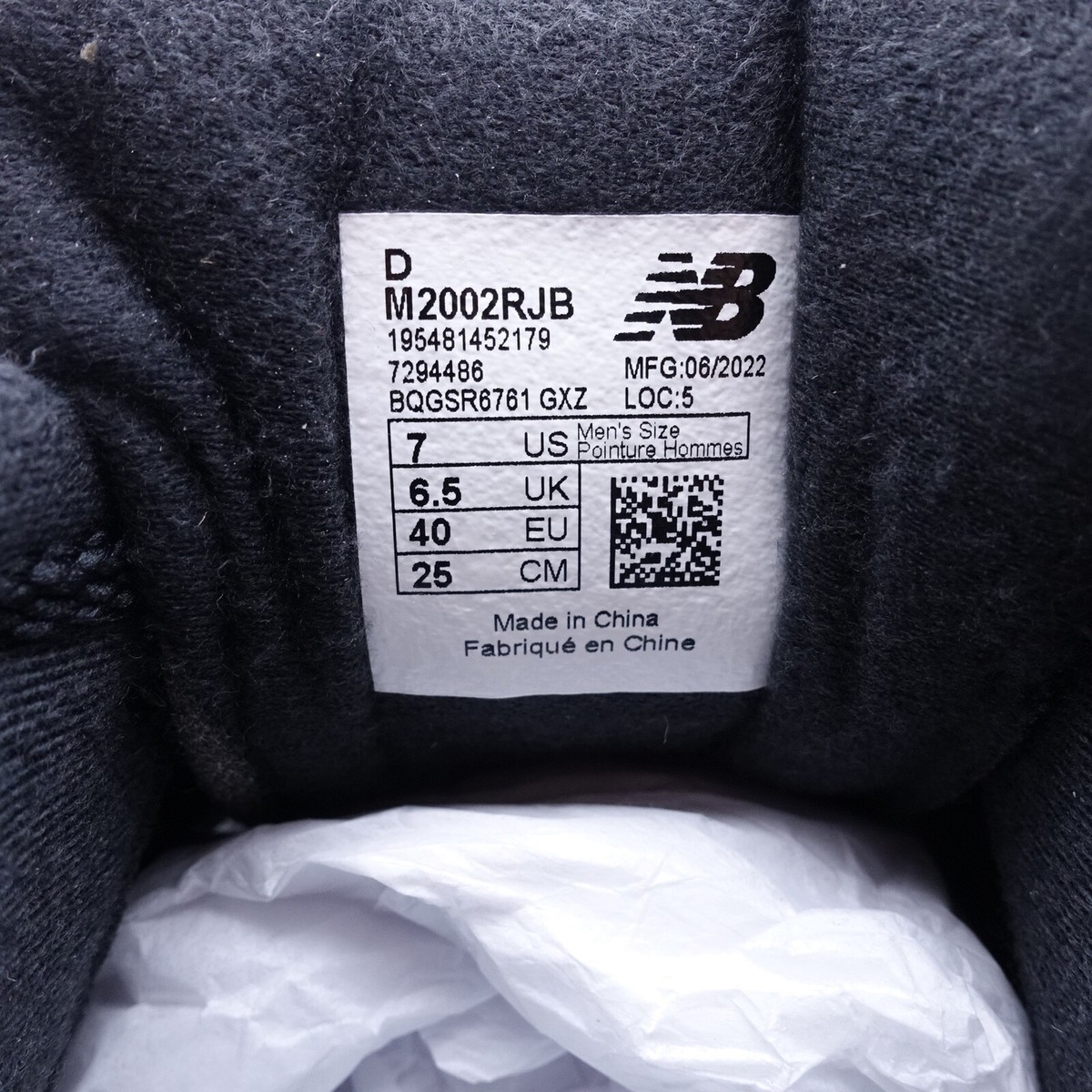 Size 7 - New Balance 2002R Black for sale online | eBay