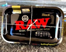Raw Rolling Papers Black Tray 11x7 Limited Edition - vintage style - RAWthentic 