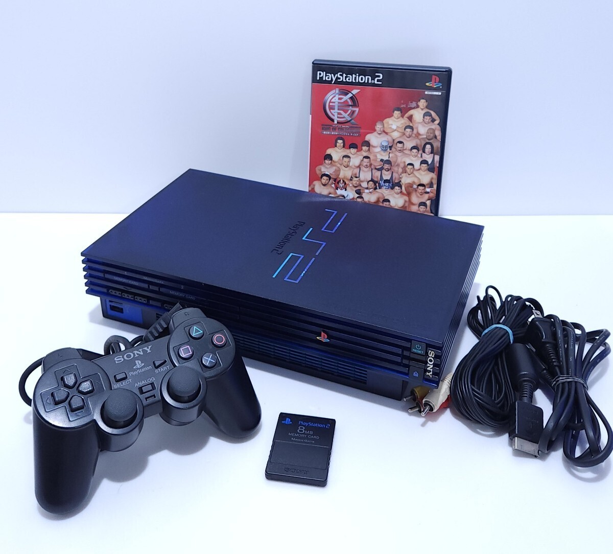 PlayStation 2 SCPH-50000MB Midnight Blue PS2 Software Set PlayStation 2 SCPH-50000MB Midnight Blue PS2 Software Set