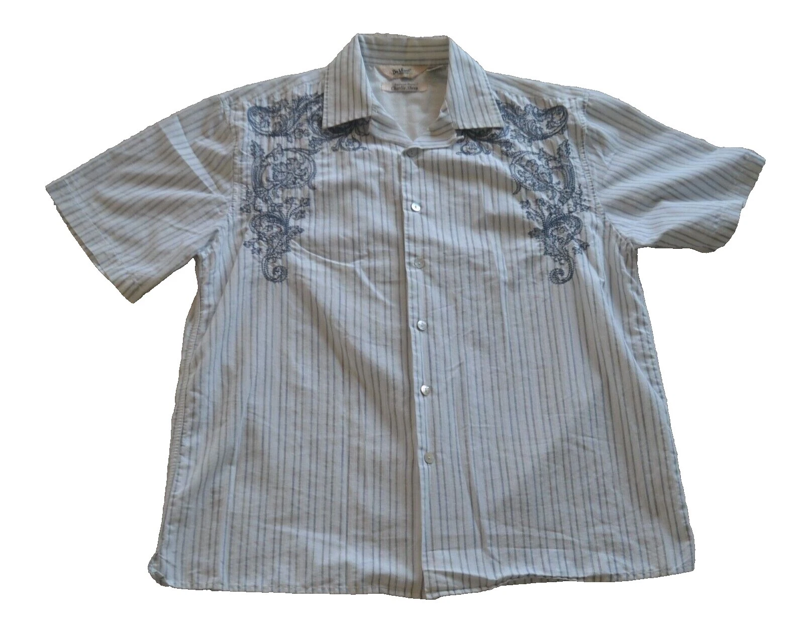 Camisas para hombre DaVinci informales de poliéster con botones