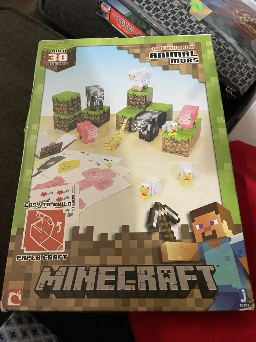 Minecraft Paper Craft Overworld Animal Mobs 16701 New Opened Box Over 30  Pieces