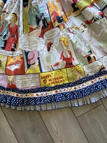 Matilda Jane Platinum Comic Strip Ellie? Dress Beach Pictures Retro Sz 8. 6/16 - Picture 4 of 12