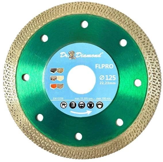 DR. DIAMOND Profi Diamantscheibe 125 mm Fliesen Granit Feinsteinzeug Diamant Trennscheiben