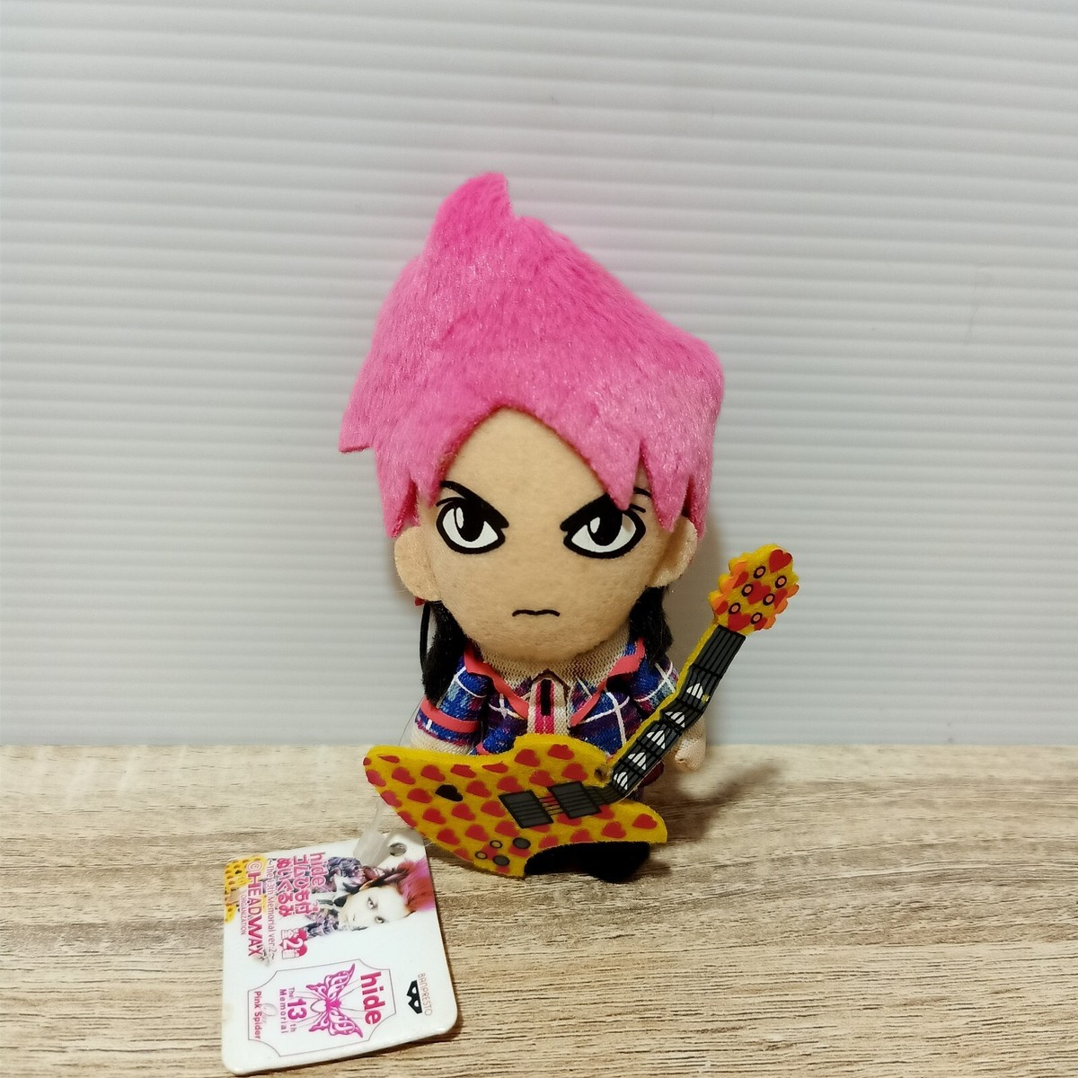 【希少】hide ぬいぐるみ The 13th Memorial ver. hide ぬいぐるみ ピンク髪 ギター イエローハート The 13th