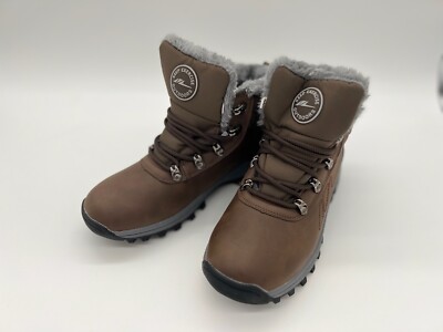 Jinta Mens Size 7 Womens 8.5 Winter Snow Boots Hiking Climping Booties Brown